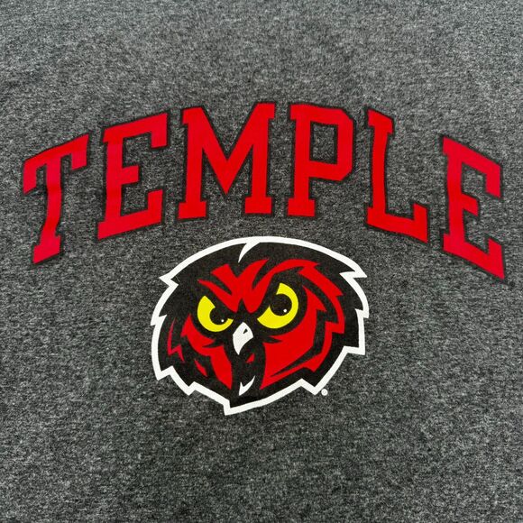 TEMPLE UNIVERSITY Medium Vintage Gray Champion Hooter Owl Mascot tee t-shirt‎ - Picture 2 of 7